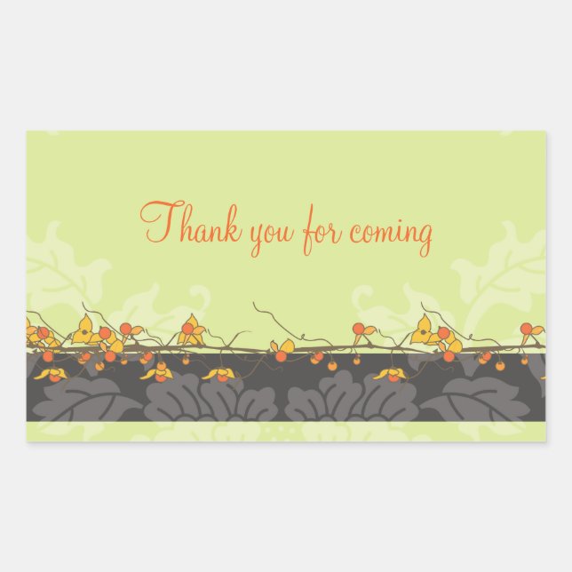 Sticker Rectangulaire Bittersweet Shower Favor Balise (Devant)