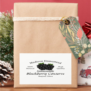 Sticker Rectangulaire Blackberry Jelly Conserve Jam Jar modèle autocolla