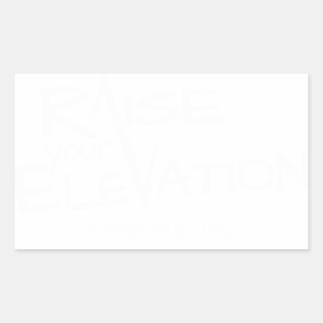 Sticker Rectangulaire Blanc Augmenter votre logo d'élévation Effacer l'A (Devant)