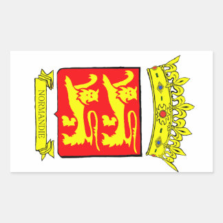 STICKER RECTANGULAIRE BLASON NORMANDIE