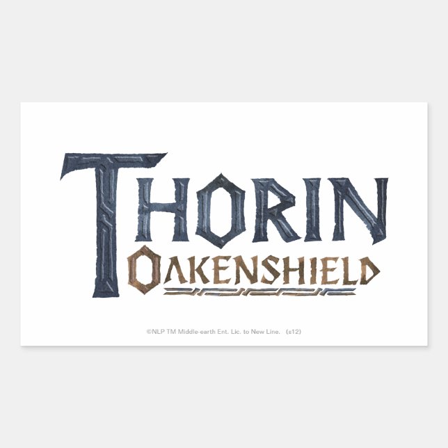 Sticker Rectangulaire Bleu du logo THORIN OAKENSHIELD™ (Devant)