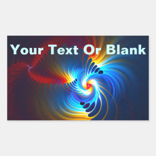 Sticker Rectangulaire Bleu gravitationnel