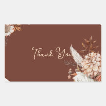 Boho Pampas Grass Favor Tags – Neutral Florals