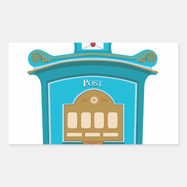 Sticker Rectangulaire boîte postale (Devant)