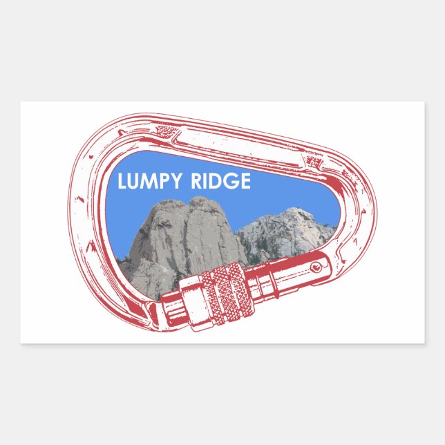 Sticker Rectangulaire Boîtier d'Escalade Lumpy Ridge Rock (Devant)