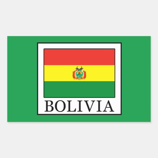 Sticker Rectangulaire Bolivie (Devant)