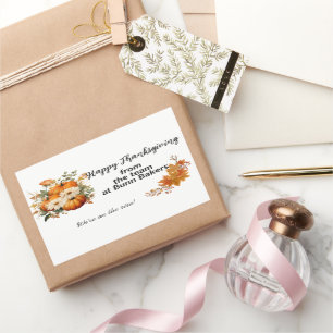 Sticker Rectangulaire Bon thanksgiving Automne/Automne Marketing d'affai