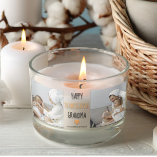 Sticker Rectangulaire Bon thanksgiving photo Collage moderne grand-mère