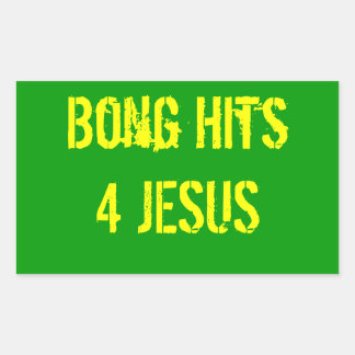 Sticker Rectangulaire Bong frappe 4 Jésus