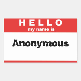 Sticker Rectangulaire Bonjour Mon Nom Est