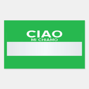 Sticker Rectangulaire Bonjour Mon Nom Est ... Personnalisable 