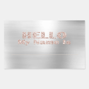 Sticker Rectangulaire Bonjour Mon Nom Est Tag Réunion Classe Réunion Gre