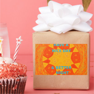 Sticker Rectangulaire Bonne journée et meilleur art nocturne Imprimer