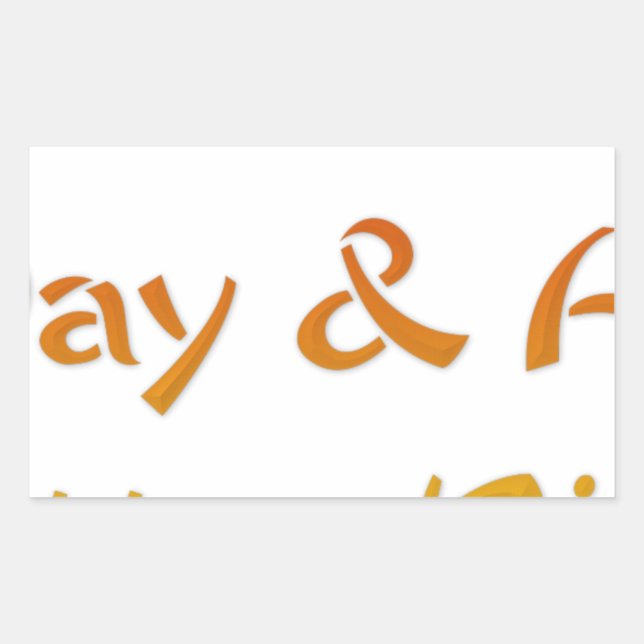 Sticker Rectangulaire Bonne journée et une meilleure conception de texte (Devant)