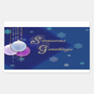 Sticker Rectangulaire Bonnes Fêtes