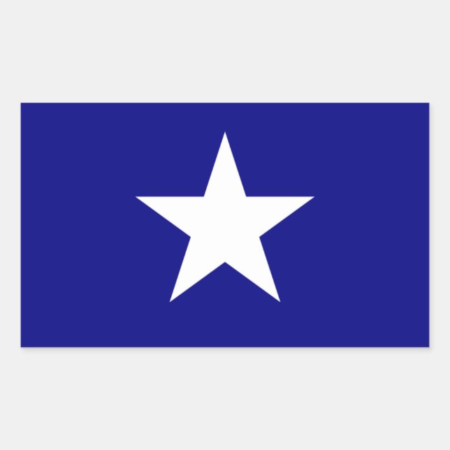 Sticker Rectangulaire Bonnie Pavillon bleu étoile blanche (Devant)