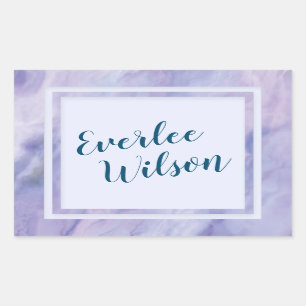 Sticker Rectangulaire Bordure de marbre pourpre