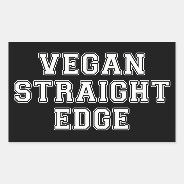 Sticker Rectangulaire Bordure droite Vegan (Devant)