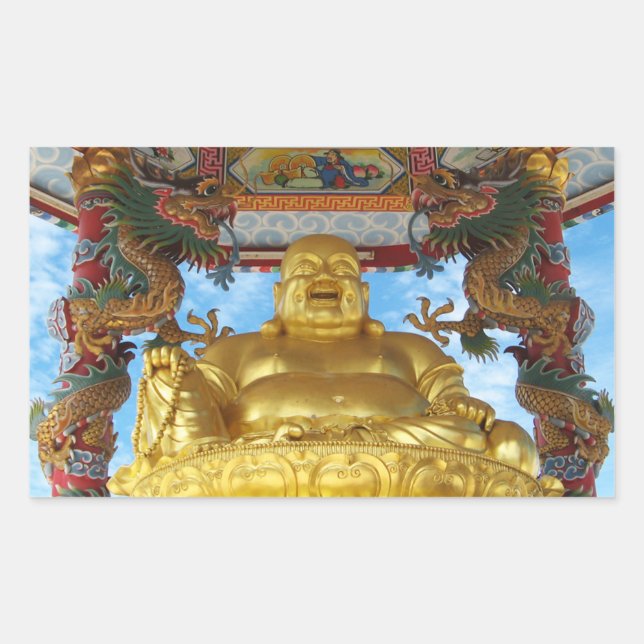 Sticker Rectangulaire Bouddha chinois (Devant)