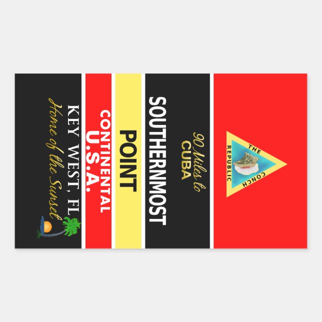 Sticker Rectangulaire Bouée Point la plus au sud Ouest (Devant)