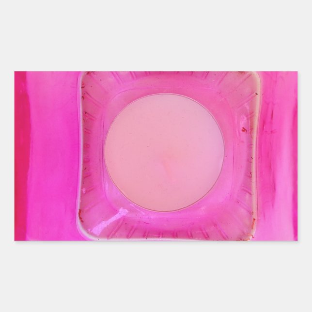 Sticker Rectangulaire Bougie, Sweet Rose Love Lumière aux chandelles (Devant)