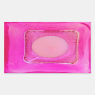 Sticker Rectangulaire Bougie, Sweet Rose Love Lumière aux chandelles