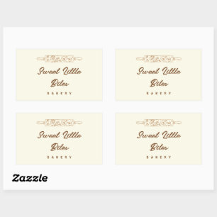 Sticker Rectangulaire Boulangerie de logo Sweet Little Bites