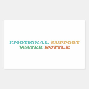 Sticker Rectangulaire Bouteille d'eau de support émotionnel