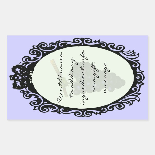 Sticker Rectangulaire Bouteille en bouteille (étiquette à vin maison) (Devant)