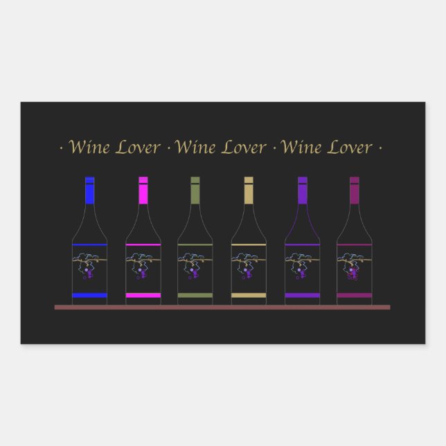 STICKER RECTANGULAIRE BOUTEILLE WIN LOVER_6 (Devant)