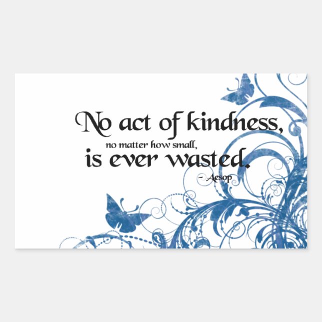 Sticker Rectangulaire bouton de bonté (Devant)