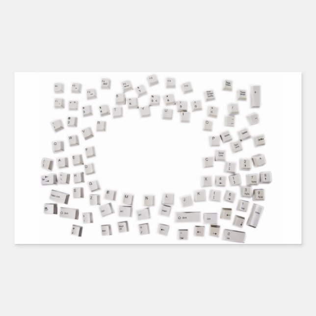 Sticker Rectangulaire boutons clavier de l'ordinateur (Devant)