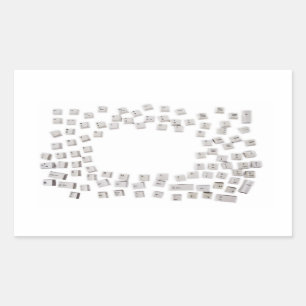 Sticker Rectangulaire boutons clavier de l'ordinateur
