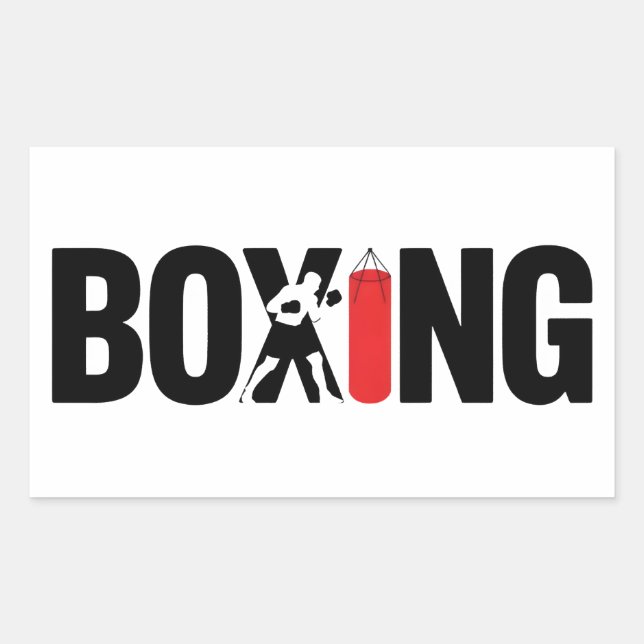 Sticker Rectangulaire Boxe (Devant)