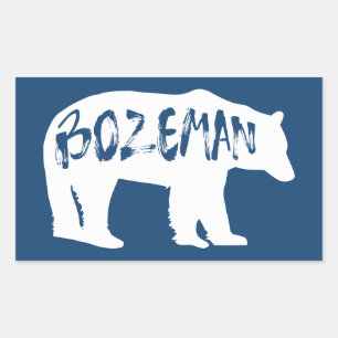 Sticker Rectangulaire Bozeman Montana Bear