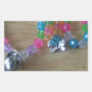 Sticker Rectangulaire bracelets perlés faits maison