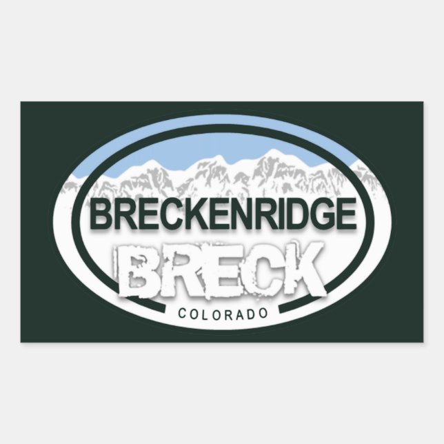Sticker Rectangulaire Breckenridge Colorado Rocky Mountain Breck (Devant)