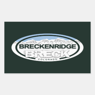 Sticker Rectangulaire Breckenridge Colorado Rocky Mountain Breck