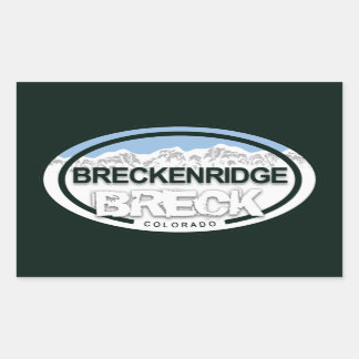 Sticker Rectangulaire Breckenridge Colorado Rocky Mountain Breck