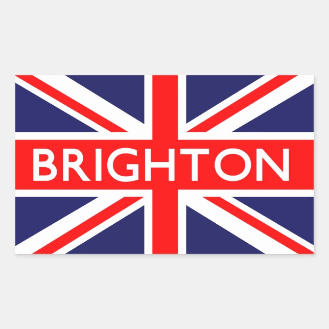 Sticker Rectangulaire Brighton : Drapeau britannique (Devant)