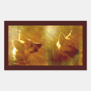Sticker Rectangulaire Brille Sur Moi Berger Allemand