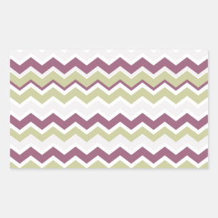 Sticker Rectangulaire Brique décorée d'un monogramme de Chevron