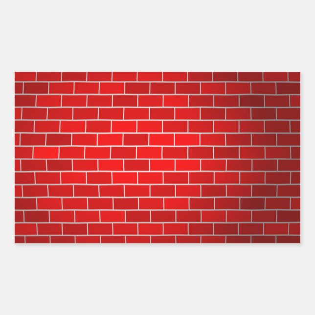 Sticker Rectangulaire Brique rouge avec Arrière - plan Spotlight (Devant)