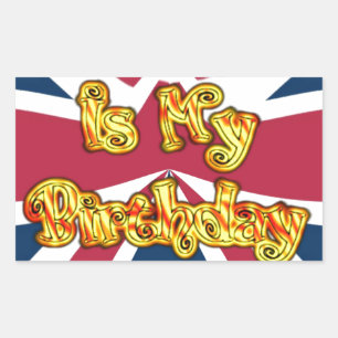 Sticker Rectangulaire British Birday Gifts Art Print