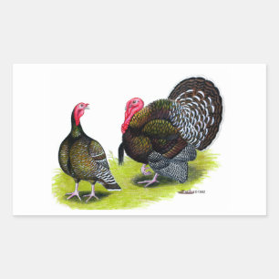 Sticker Rectangulaire Bronze large de Turquie