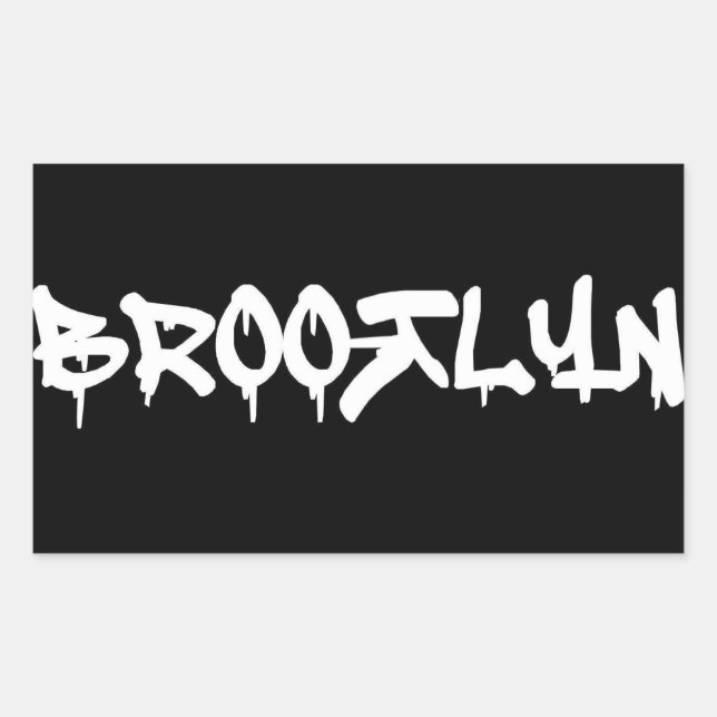 STICKER RECTANGULAIRE BROOKLYN (Devant)