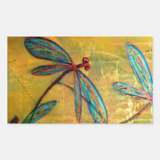 Sticker Rectangulaire Brouillard de libellule (Devant)