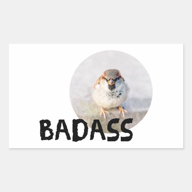Sticker Rectangulaire Bruant - Badass (Devant)