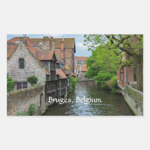 Sticker Rectangulaire Bruges, Belgique