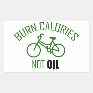 Sticker Rectangulaire Brûler les calories et non l'huile